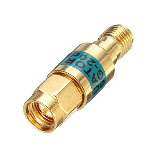 1pcs 2W Golden SMA-JK Male to Female RF Coaxial Attenuator 6G 1-30dB Avaliable