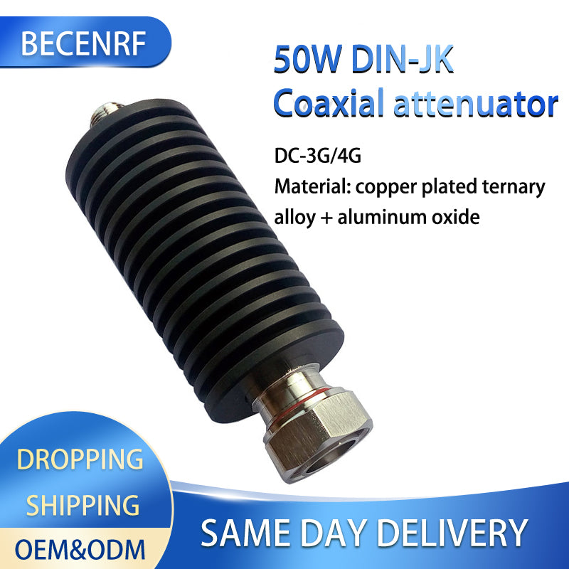 50W DIN Male N Female Coax Attenuator DC-3GHz/4GHz 1-60dB