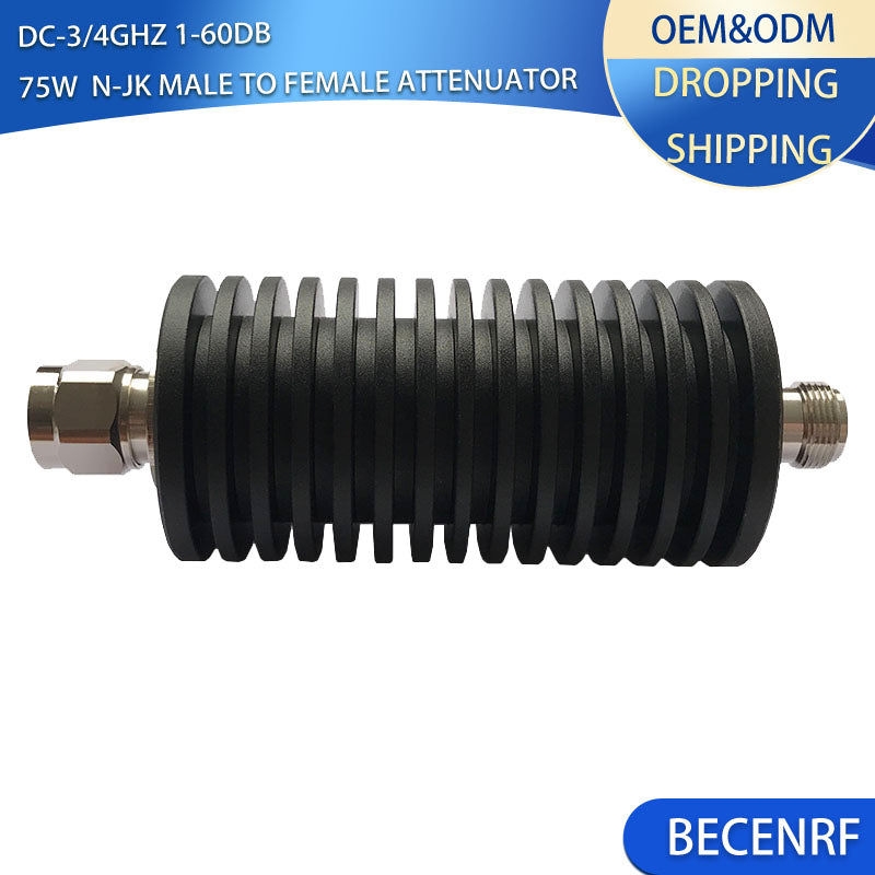 75W N-JK Male to female RF Coaxial Attenuator 3/4G 1-60DB