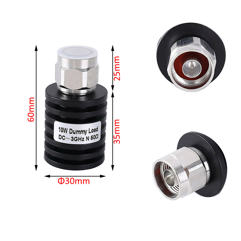 10W DC-3/6GHz RF N Male/N Female RF Fixed 50 ohm Dummy load