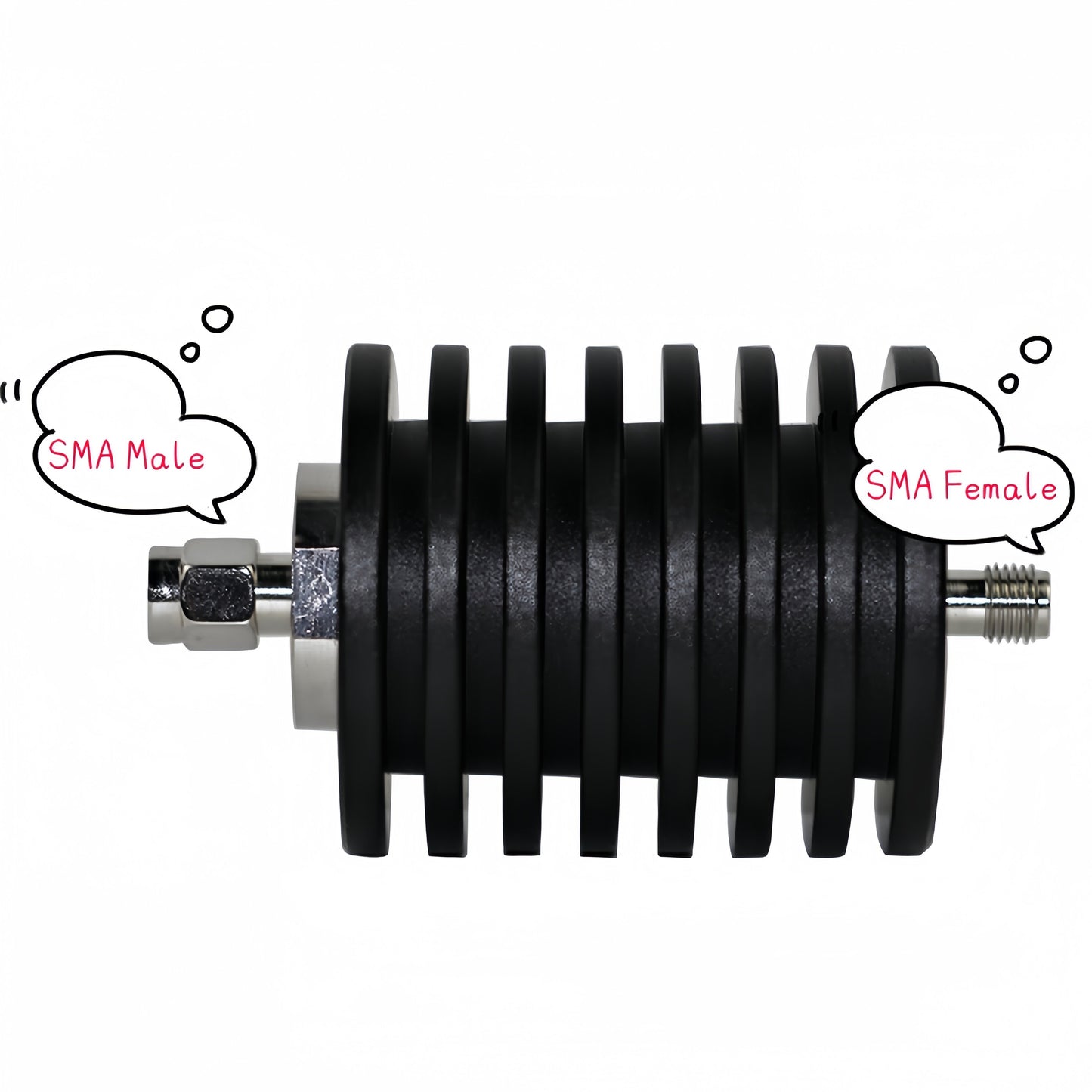 25W SMA-JK rf Attenuators DC-3GHz/4GHz 1-50dB 50ohm