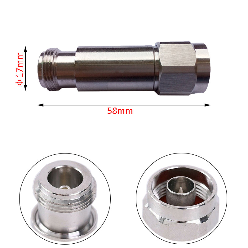 2W N-Type Male to Female RF Coaxial DC BLOCKS DC-3/6GHz