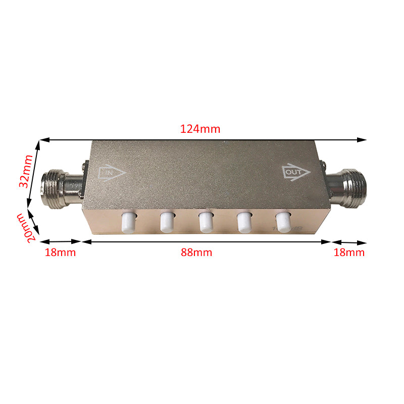 2W/5W 5 key Press N-KK 30dB rf Variable Attenuator