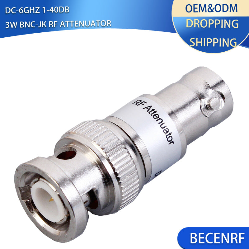 1pcs 3W BNC rf Coaxial 50 ohm Attenuator 1-40db 50Ω