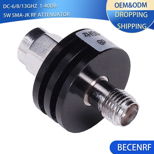 1pcs 5W SMA-JK Male to Female RF Coaxial Attenuator 6G/8G/13G 1-40dB